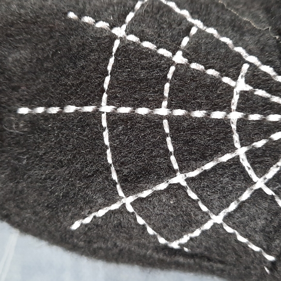 Greta Spider Web Stitched Gnome Hat Ornament Halloween Decor Set 6" - Picture 5 of 6
